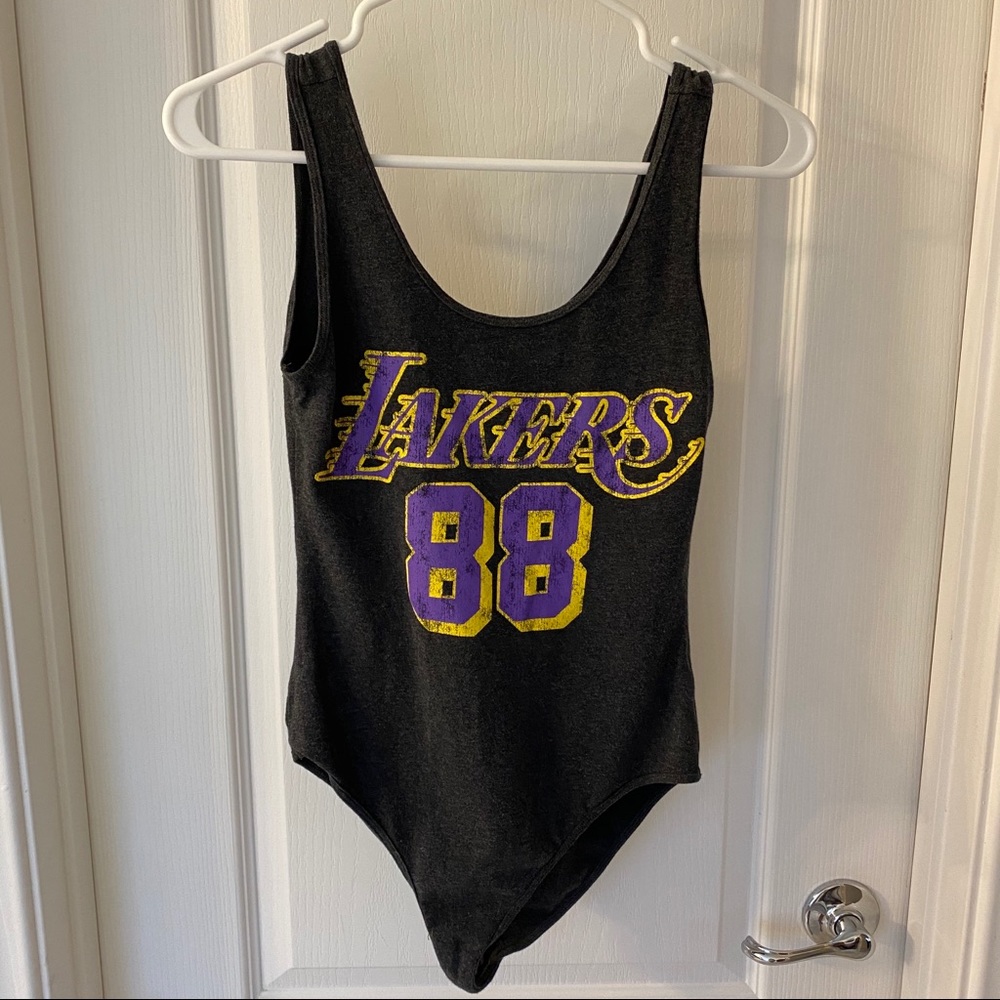 Lakers gray bodysuit